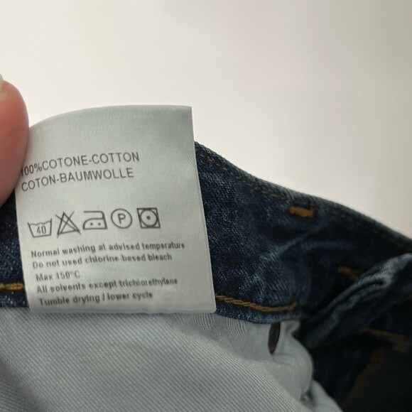 6397 NWT Slim Skinny Jeans Women’s Size 26 Clean Dark High Rise Italian Denim - Picture 12 of 15